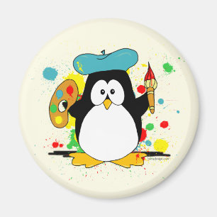 Imán Pingüino artístico