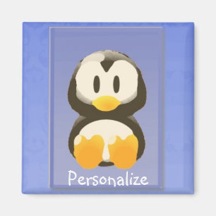 Imán Pingüino Azul