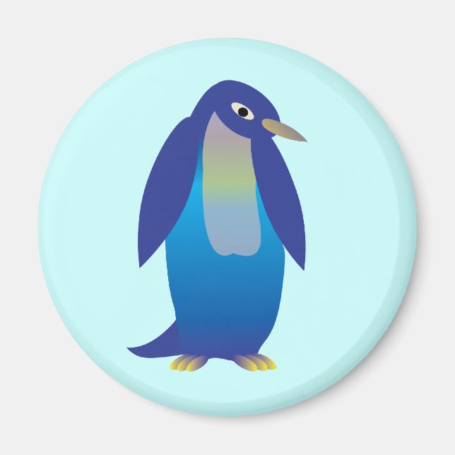 Imán pingüino azul (Frente)