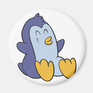 Imán Pingüino bebé feliz elegir color de fondo