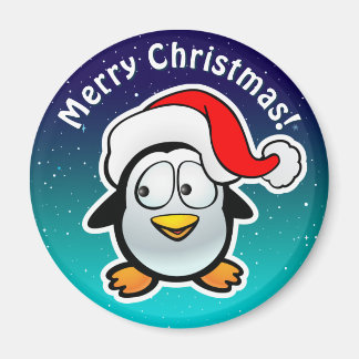 Imán Pingüino Con Navidades Gorra Personalizado