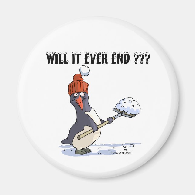 Imán Pingüino con nevado (Frente)