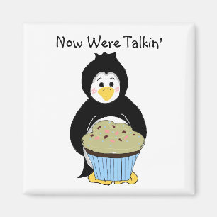 Imán Pingüino con pastelito