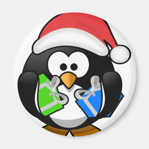 Imán Pingüino con regalos