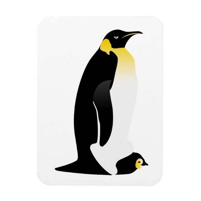 Imán Pingüino con su bebé (Vertical)