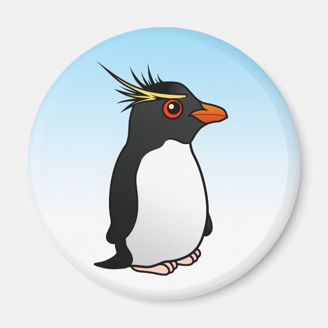 Imán Pingüino Cute Rockhopper (Frente)