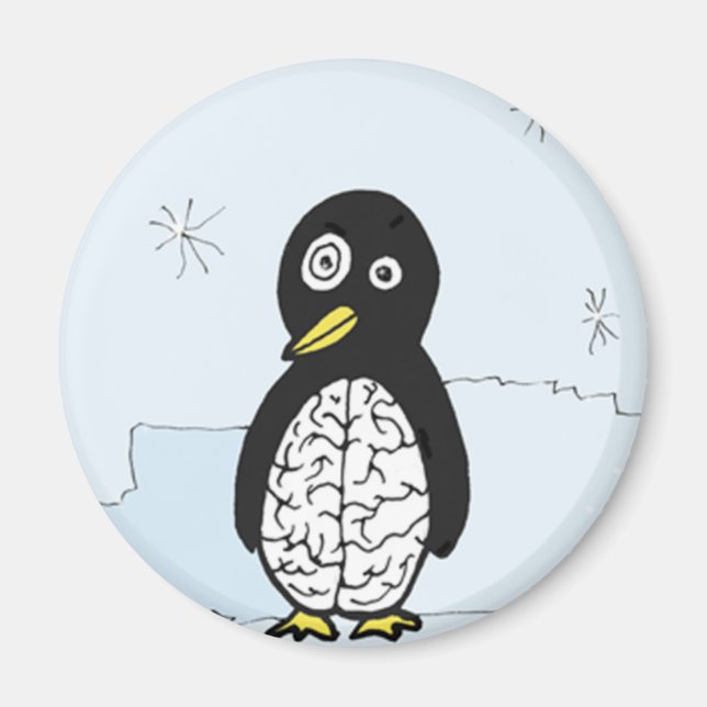 Imán Pingüino de cerebro accidentado (Frente)