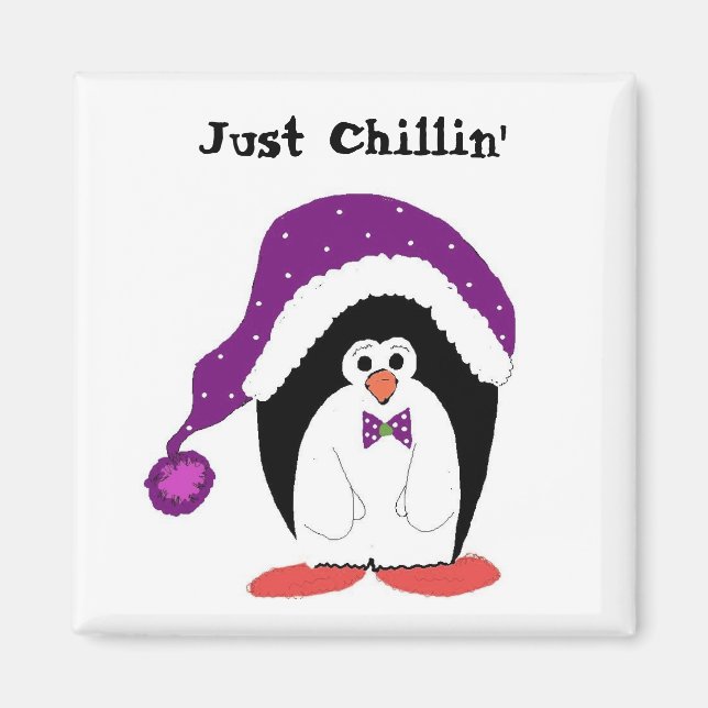 Imán Pingüino de dibujos animados (Frente)