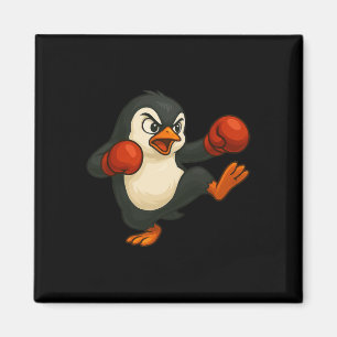 Imán Pingüino de dibujos animados geniales boxeador kic
