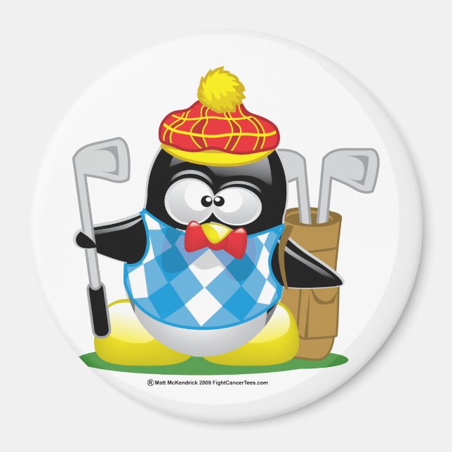 Imán Pingüino de Golf (Frente)