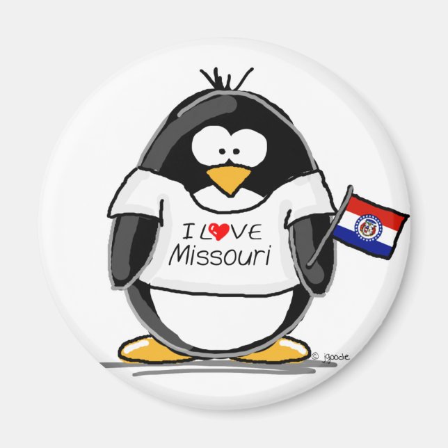 Imán Pingüino de Missouri (Frente)