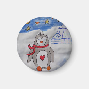 Imán Pingüino de Nieve de Invierno