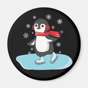 Imán Pingüino de patinaje sobre hielo