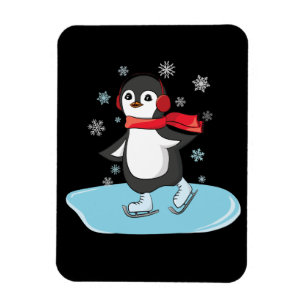 Imán Pingüino de patinaje sobre hielo