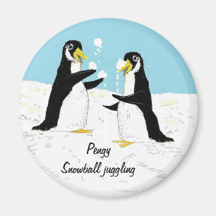 Imán Pingüino de Pengy, el hacer juegos malabares de l