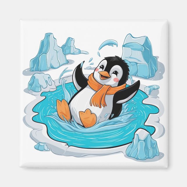 Imán Pingüino en hielo (Frente)