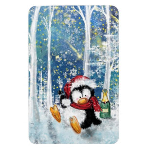 Imán Pingüino feliz - Feliz Navidad - Diversión