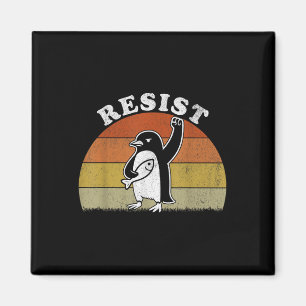 Imán Pingüino gracioso resiste a los pingüinos en prote