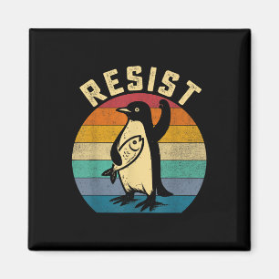 Imán Pingüino gracioso resiste a los pingüinos en prote