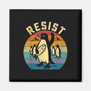 Imán Pingüino gracioso resiste a los pingüinos en prote