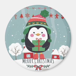 Imán Pingüino navidad