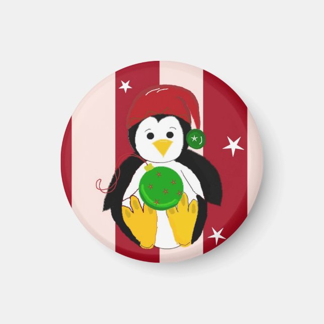 Imán Pingüino Navidades pequeños (Frente)