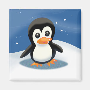 Imán Pingüino Personalizado Adorable
