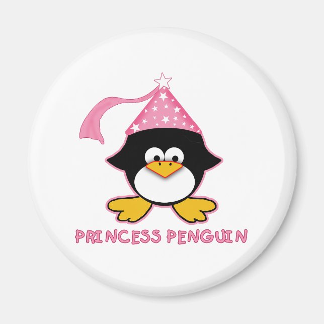Imán Pingüino Princesa Rosa (Frente)