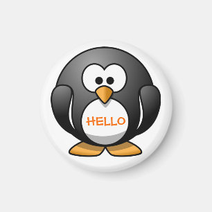 Imán Pingüino redondo amistoso lindo del dibujo animad