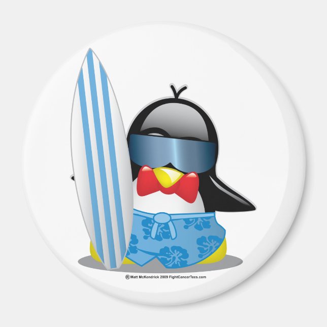 Imán Pingüino surfista (Frente)