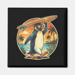 Imán Pingüino surfista aloha hawaiano surf tropical