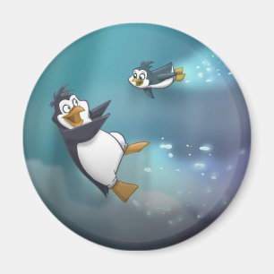 Imán Pingüino y niño