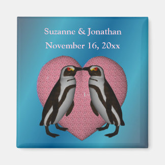 Imán Pingüinos besándose Bodas Personalizadas Lindas 