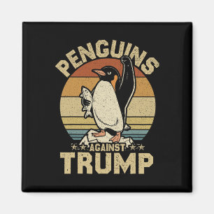 Imán Pingüinos con aletas hacia arriba resisten contra