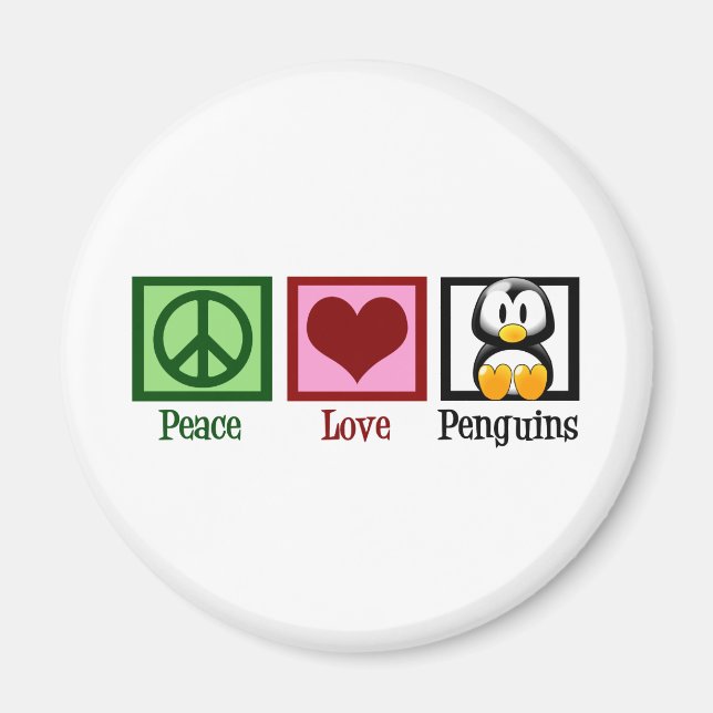 Imán Pingüinos de amor por la paz (Frente)