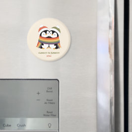 Imán Pingüinos de Orgullo Custom Acogedores Navidad