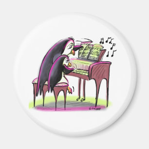 Imán pingüinos del piano