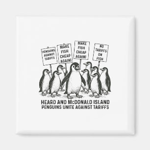 Imán Pingüinos graciosos contra los aranceles escucharo