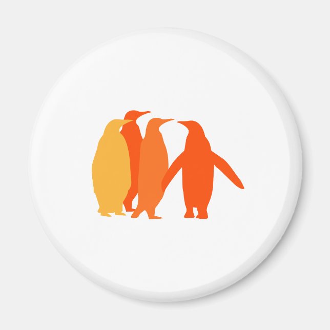 Imán Pingüinos naranjas (Frente)