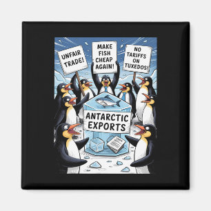 Imán Pingüinos protestan contra Pengu, el gracioso impu