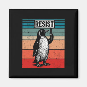Imán Pingüinos Resistentes Contra Aranceles de Trump Di