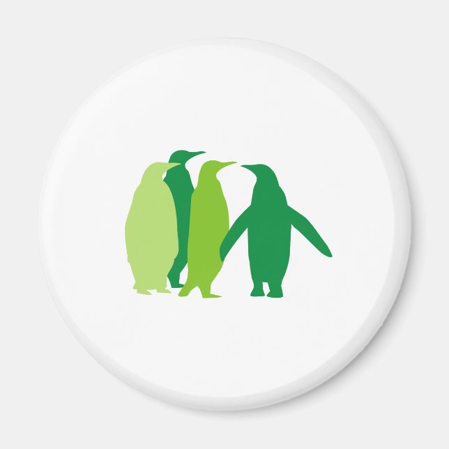 Imán Pingüinos verdes (Frente)