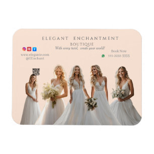 Imán Pink Bridal Bliss Celebrate Love Happiness Wedding