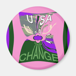 Imán Pink Change Hillary USA Somos Más Fuertes Juntos.