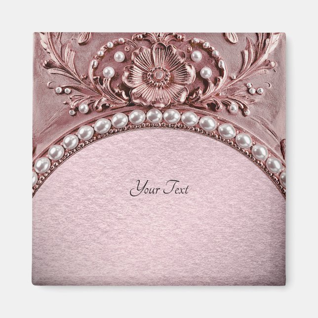 Imán Pink Flower Magnet (Frente)