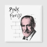 Imán Pink Freud Sigmund Freud<br><div class="desc">Gran regalo o camiseta para amantes de la música vintage,  o fans de la psiquiatría y el psicoanálisis.</div>