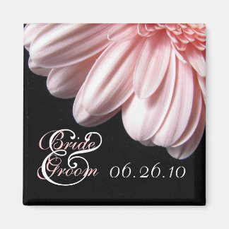 Imán Pink Gerbera Daisy Boda Magnet