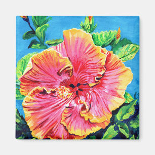 Imán Pink Hibiscus Magnet