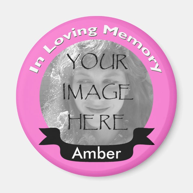 Imán Pink In Love Memory Photo Magnet (Frente)