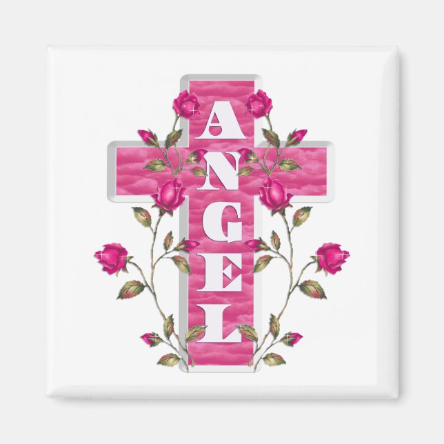 Imán Pink In Memory Angel Magnet (Frente)
